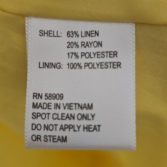 Antonio Melani 8 Yellow Mock Neck Short Sleeve Knee-length Fit & flare 0721 - Picture 6 of 15